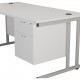 Olton Twin Straight Desk with Fixed Pedestal